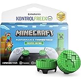 KontrolFreek Minecraft Performance Thumbsticks Creeper Edition: for PlayStation 5 (PS5) & PlayStation 4 (PS4) Controller | Mid-Rise | Green