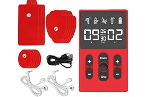 YATPE 12Modes TENS EMS Unit Compact Muscle Stimulator for Pain Relief, Rechargeable & Portable Dual Channel EMS Muscle Stimulator with 36 Intensity Levels (Including Electrodes Pads)