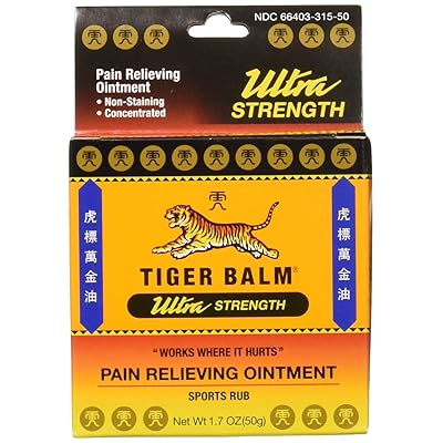 Tiger Balm Sport Rub Pain Relieving Ointment, Ultra Strength 1.70 oz (Pack of 4)