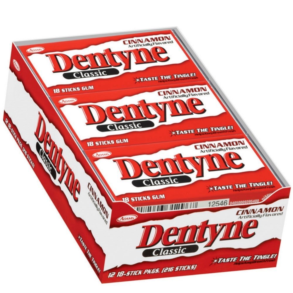 Dentyne Classic Gum Cinnamon 12 packs (18ct per pack