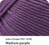 Lion Brand 24/7 Cotton Yarn Lightweight 3 Pack Purple 186 yd 100 g view 2