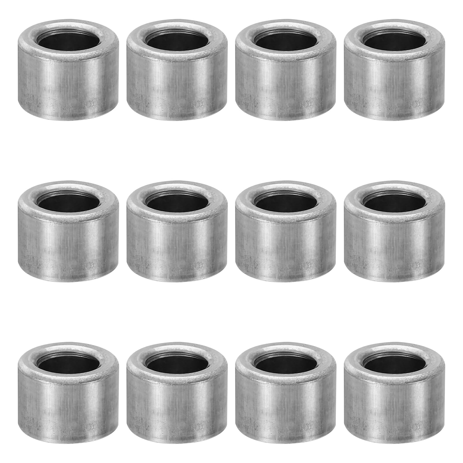 PATIKIL M8 Steel Spacers, 12 Pcs Metal Spacers Steel 8mm ID x 14mm OD x 10mm L Carbon Steel Spacer Screw Standoff Round for 5/16in or M8 Screw Bolts