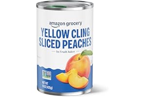 Amazon Grocery, Yellow Cling Sliced Peaches, 15 Oz (Previously Amazon Fresh, Packaging May Vary)