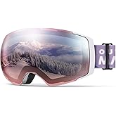 OutdoorMaster Ski Goggles PRO - Frameless, Interchangeable Lens 100% UV400 Protection Snow Goggles for Men & Women