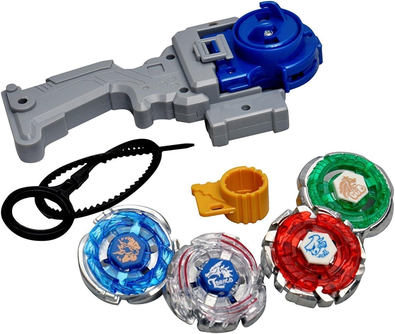 Heckle n Jeckles High Speed Metal Fusion Set with Launcher for Kids - Multi Color