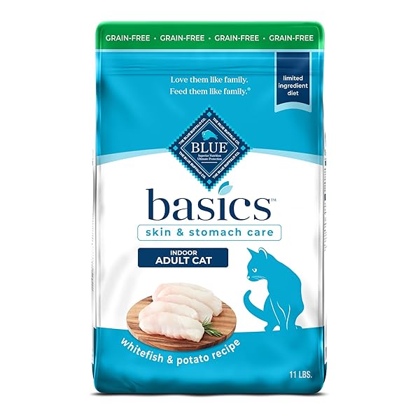 BLUE BUFFALO BASICS GRAIN-FREE DRY CAT FOOD, SKIN...