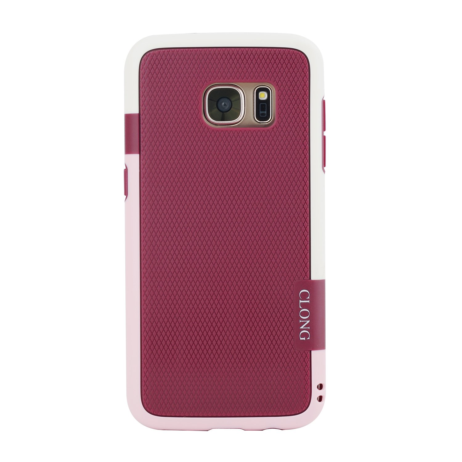 Galaxy S7 Case,CLONG Ultra Impact 3 Color Shockproof Bumper Shock-Absorption Anti-Scratch Protective Case Flexible Durable Slim Hybrid TPU & PC Cover for Samsung Galaxy S7 S VII G930 GS7(Wine Red)