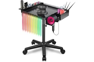 Chetunju Multi-Function Salon Tray, Salon Rolling Tray cart (with Wheels), Beauty & Hairdressing Tray for Hair Stylist,.Suitable for Tattoo parlors, Hair Salons, Personal Designers.