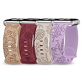4 Pack Floral Engraved Bands Compatible with Apple