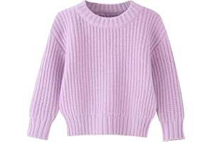 TEACH LEANBH Toddler Baby Boys Girls Knitted Sweater Warm Soild Pullover Top Autumn Winter Outfits