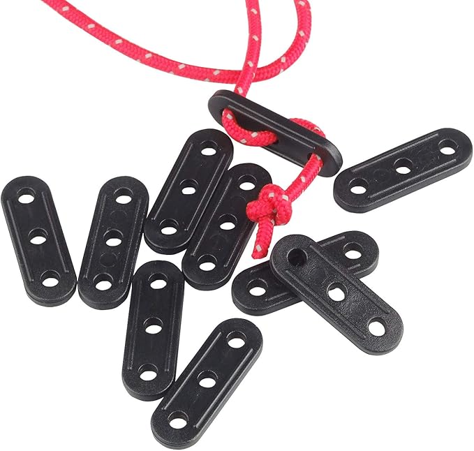 50 Pcs Plastic Cord Tensioners Rope Adjuster Tent Guyline