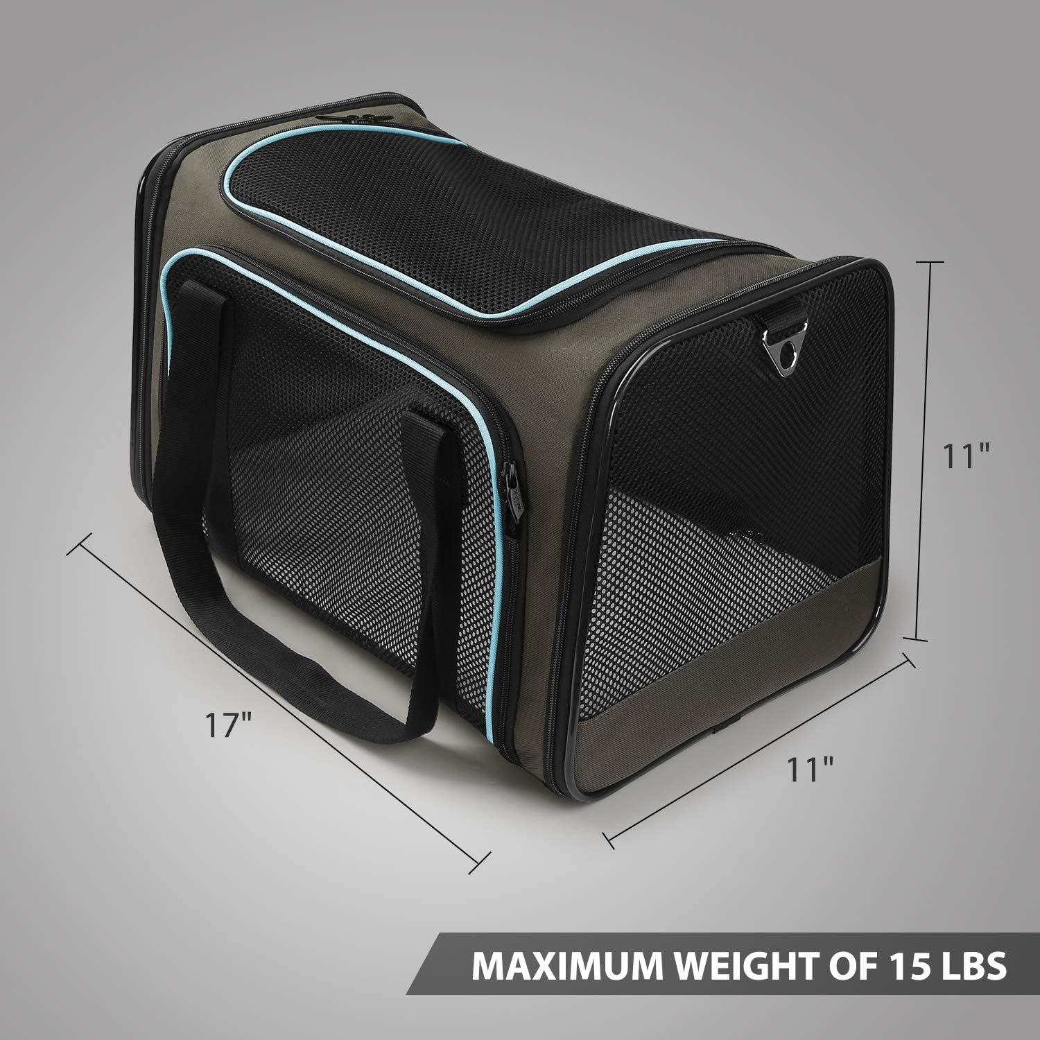 X-ZONE PET Airline Approved Pet Carriers, Soft Sided Collapsible Pet Travel Carrier for Medium Puppy and Cats : Pet Supplies