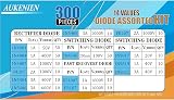 AUKENIEN 300pcs 14 Value Diode Assortment Kit 1N4148 1N4007 1N5819 Schottky view 3