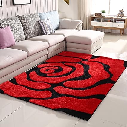 Xr Alfombra Roja Antideslizante De La Sala De Estar