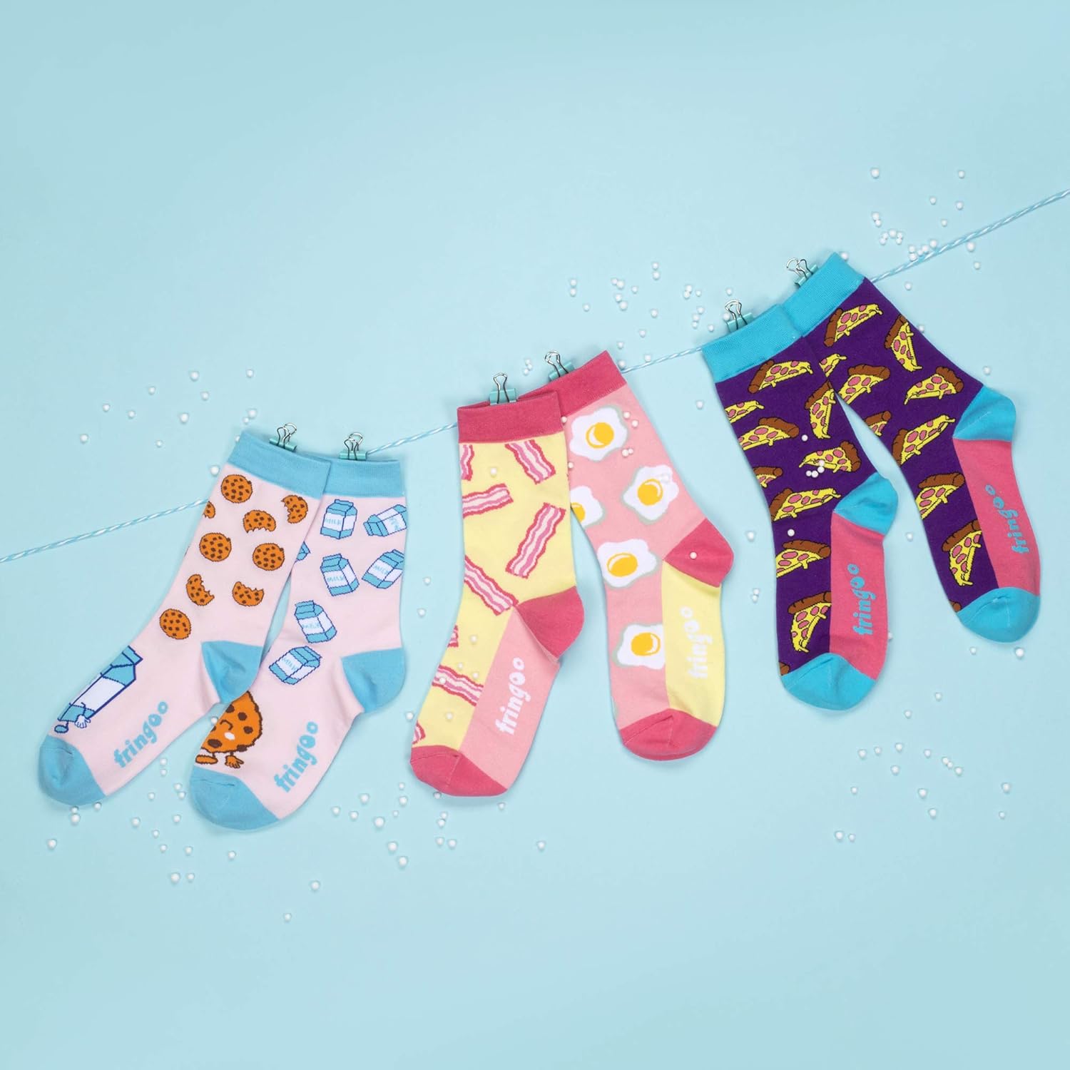 Fringoo Girls Boys Cotton Odd Socks 3 works Set + Box UK 3-6, Multicolored - Image 3