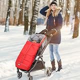 Orzbow Footmuff for Pushchair Universal Large 38.18 x 17.32 Red view 6