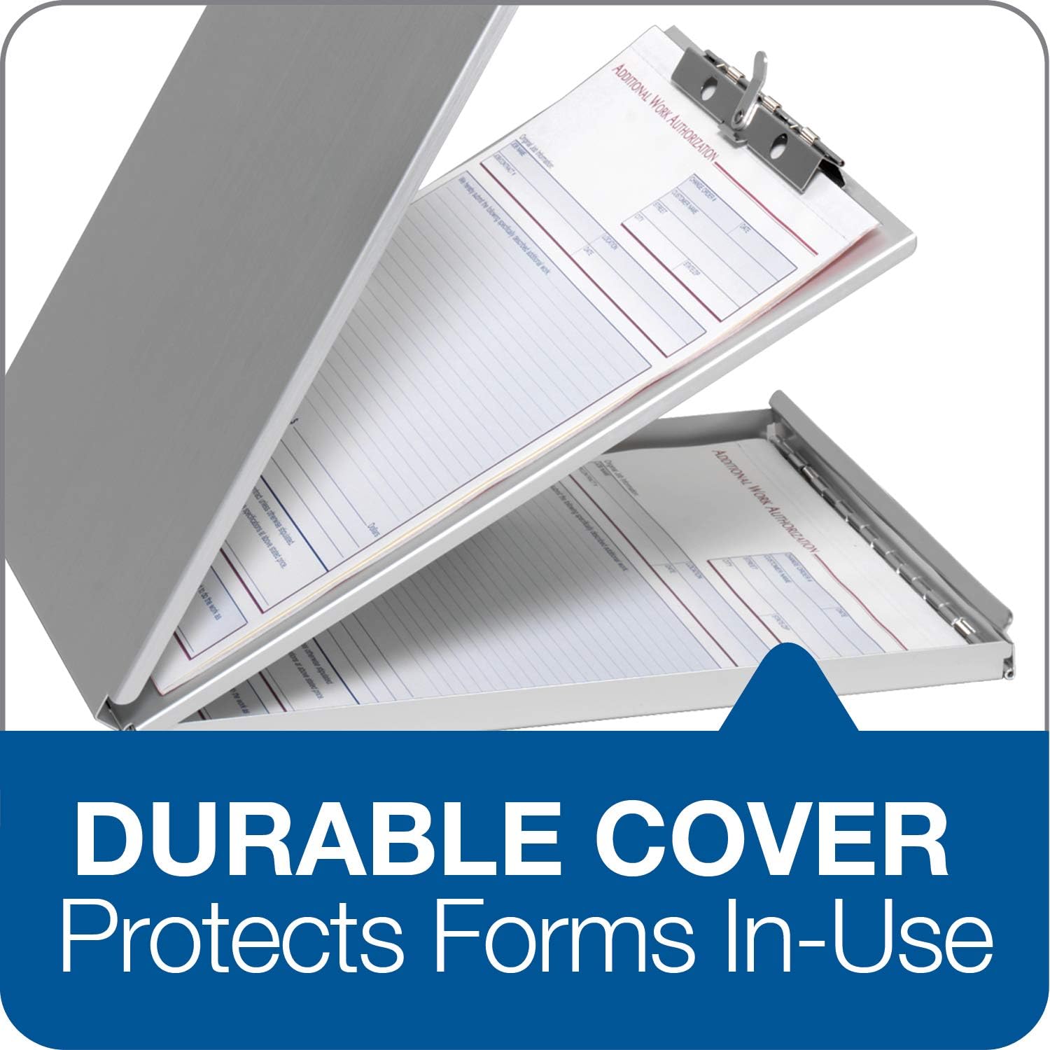 Adams Forms Holder, Aluminum, Bottom Hinge, 5.33 x 9.5 Inches, Silver (AFH10) : Police Ticketbook : Office Products