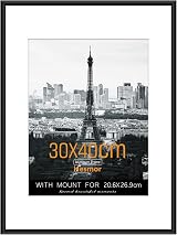 Hesmor 30 x 40 cm Aluminum Acrylic Frame with Plexiglass Black Wall Mount