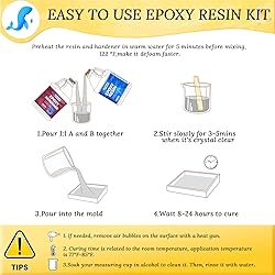 JHKL RESIN Epoxy Resin Kit 1 Gallon Crystal