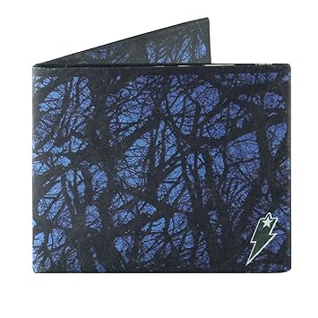 Supervek Blue Paper-Thin Tyvek Root Pattern Design Unisex Wallet