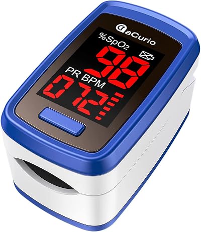 aCurio Pulse Oximeter CE FDA ISO Oxygen Saturation monitor Heart Rate Meter