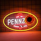 WonderfulLife Pennz Oil Neon Sign for Garage Decor,Motor Oil Led Signs for Man Cave Lube Store or Auto Repair Store Display Lighting,5V USB Easy Hanging.