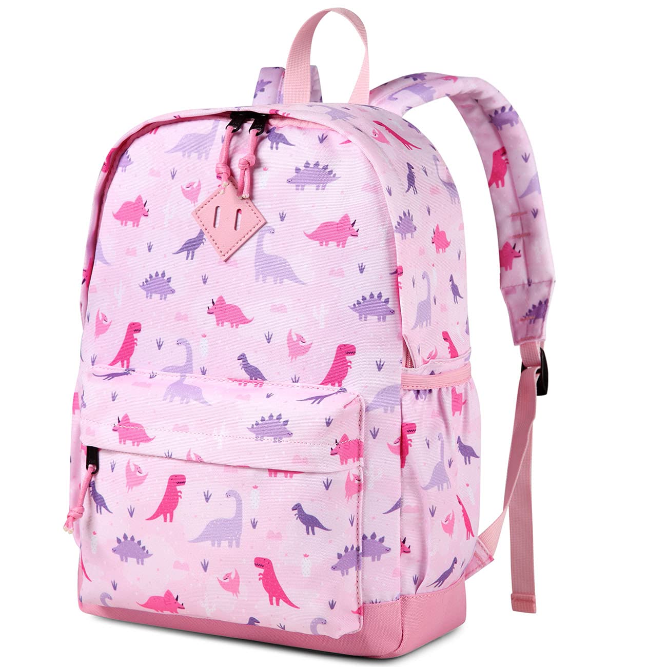 VASCHY Children's Backpack, Boys Kindergarten 4-6 Years Cute Lightweight Waterproof Dinosaur Unicorn Backpack for A4 Primary Folders Preschool with Chest Strap, Pink Dinosaur, Taille unique, Cute