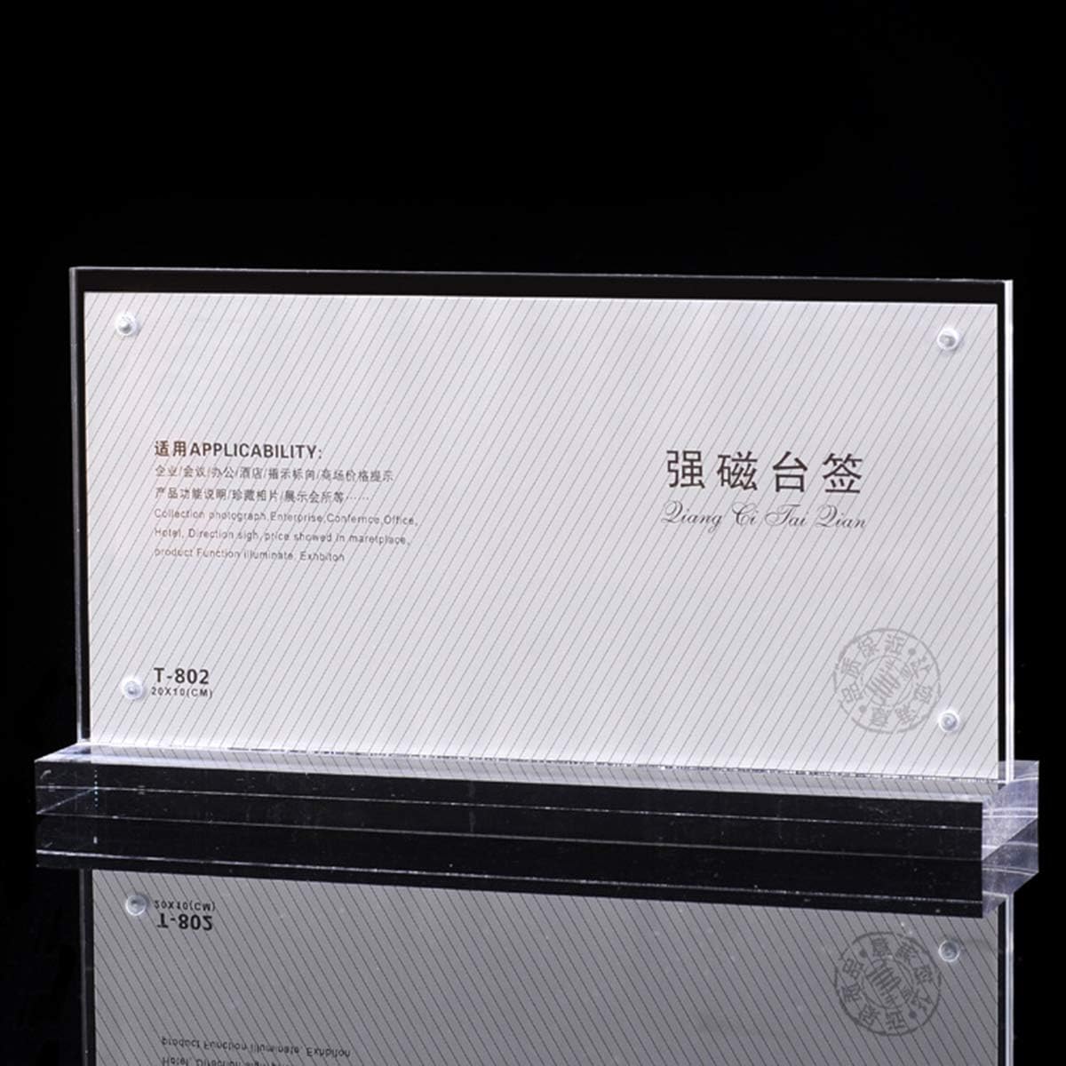 CocinaCo 10X20cm Photo Bank Note Money Holder Acrylic Clear Currency Display Dollar Frame