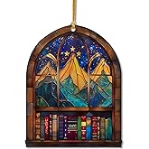 Book Lovers Ornament 2025, Reading Lovers Xmas Ornaments, Book Club Decorations, Christmas Tree Decorations, Gift for Librarian & Book Lovers for Ideal(Book-3)