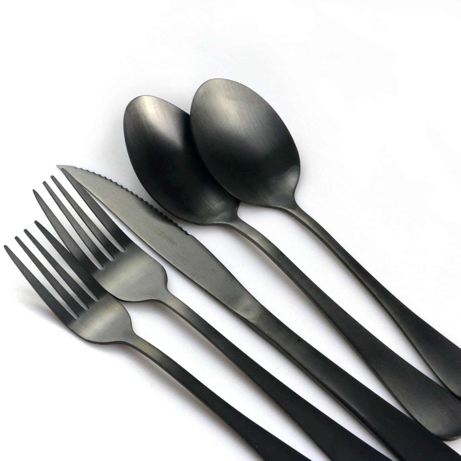 20pcs Stainless Steel Classical Steak Knife Silverware Matte Black