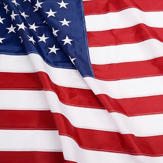 Godlove EverStrong Serie Amerikanische Flagge 1,5 x 2,4 m strapazierfähiges Nylon – bestickte Sterne und genähte Streifen – 4