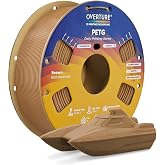 OVERTURE High Speed PETG Filament 1.75mm, 1kg Brown | Neatly Wound &amp; Clog-Free, 1kg (2.2lbs) Rapid PETG, Dimensional Accuracy +/- 0.02mm, Fit Most FDM Printers (Brown)