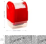 YAAVAAW Privacy ID Address Blocker Stamp Roller 0.7in Red S view 2
