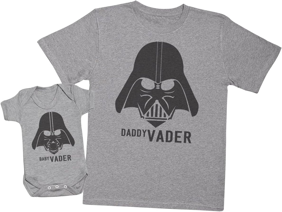 Baby Vader & Daddy Vader - Create a Matching Father Baby Gift Set - Mens T Shirt & Baby Bodysuit - (Each Sold Separately)