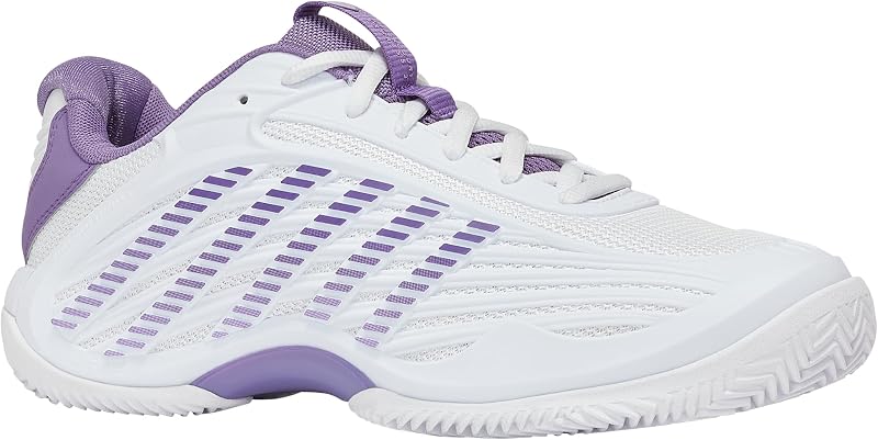 Damen Hypercourt Express 3 Clay Tennis Shoe, White/Purple Haze/Lunar Rock, 39 EU