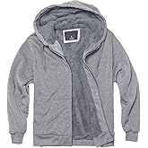 Gary Com Heavyweight Sherpa Hoodies for Men, Thick Fleece Lined Full Zip Up Winter Warm Sweatshirts Work Jackets
