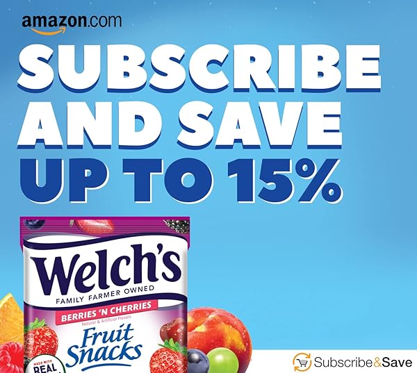 WELCH’S FRUIT SNACKS, BERRIES ‘N CHERRIES, INDIVIDUAL SINGLE SERVE BAGS, 0.8 OZ (PACK OF 40)