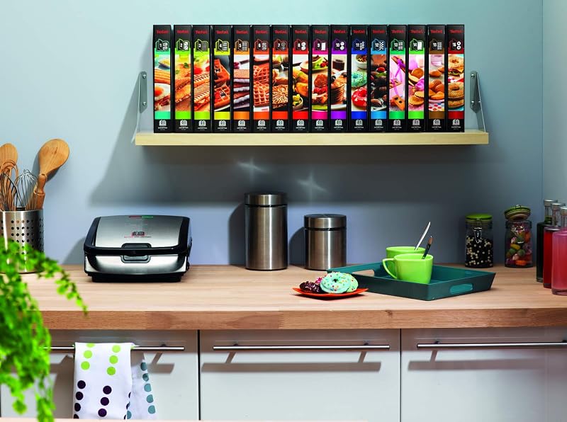 SW852D - Sandwichera, 700 W, revestimiento antiadherente, negro/acero inoxidable