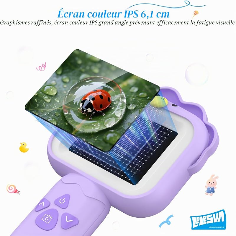 Microscopes pour Enfants, Mini Microscope de Poche Portable,Jouets éducatifs scientifiques pour Cadeaux d'anniversaire de Noël pour Enfants de 3 4 5 6 7 8 9 10 Ans (Lion)