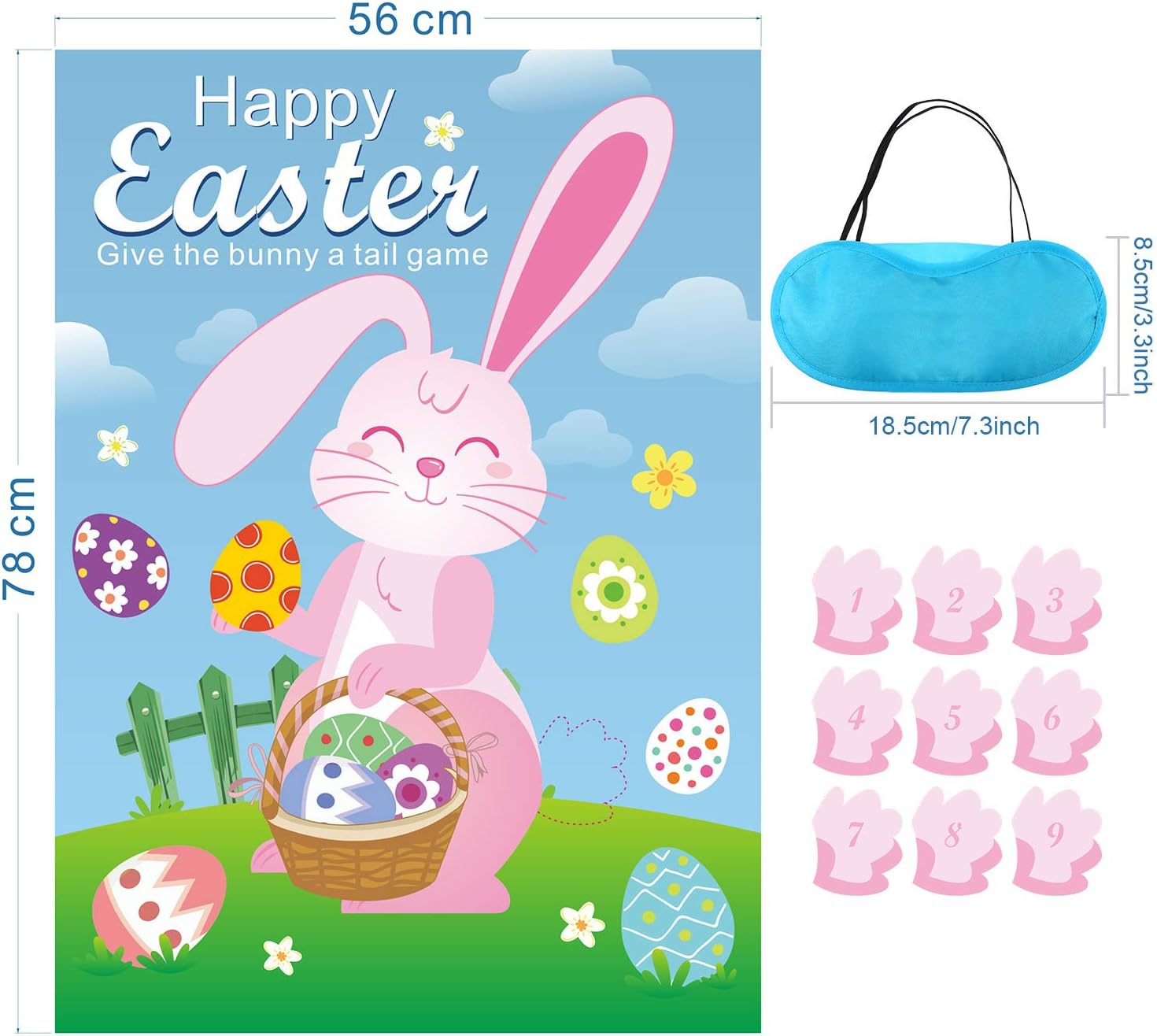 Amazon Com Blulu Easter Games Fun Easter Egg Hunt Activities For Kids Adults Family Easter Party Decorations Favors Supplies Give The Bunny A Tail Game Include 36 Tails Stickers Toys Games