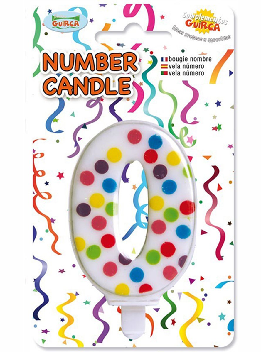 Fiestas Guirca GUI32512 Confetti Candle No. 0 6.5 cm