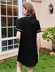 Ekouaer Nightgown for Women Button Down Nightshirt