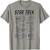 Star Trek Spaceships of Starfleet Enterprise Textbook T-Shirt