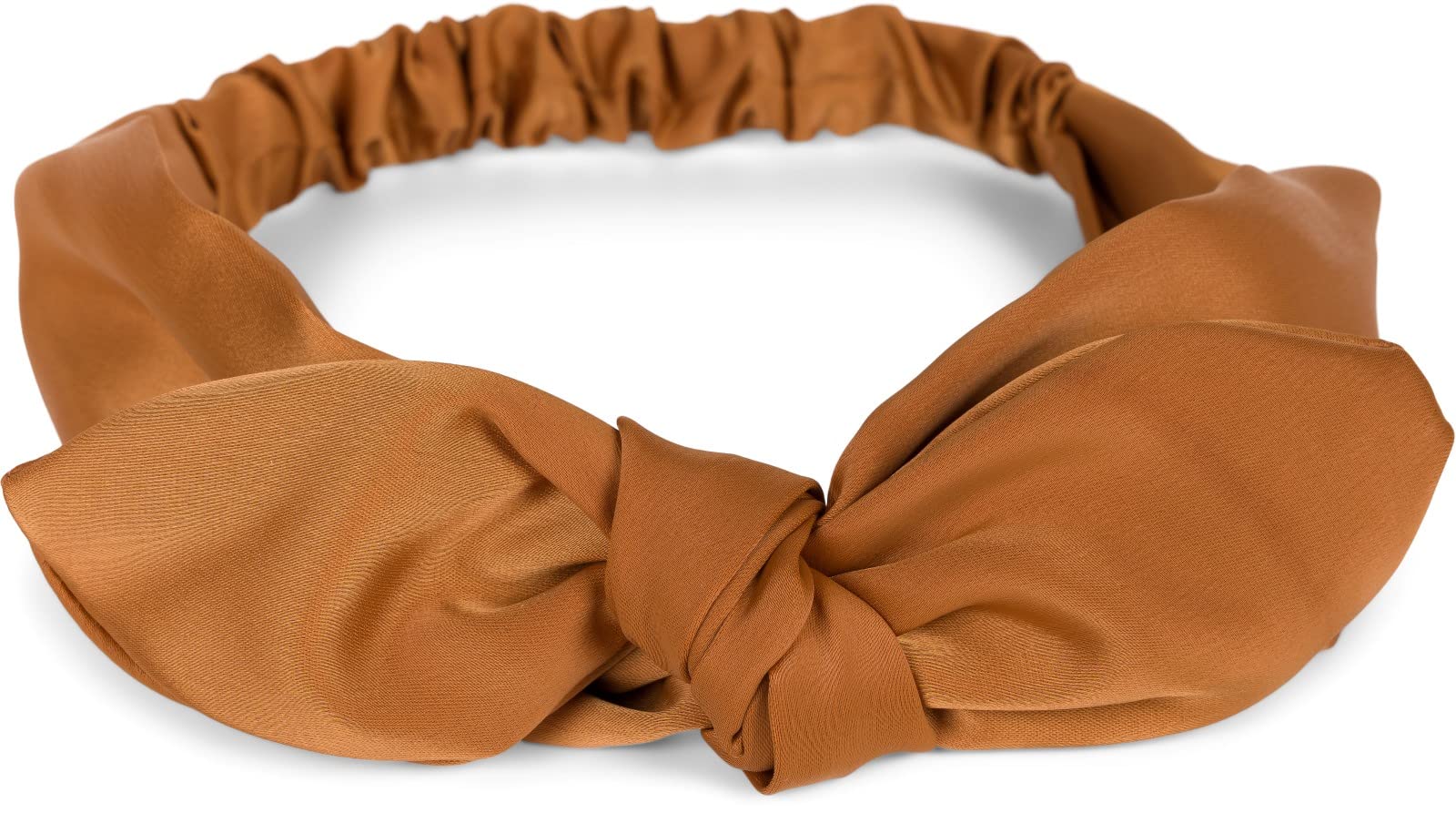 styleBREAKER women hairband plain bow and elastic, hairband, headband, pin-up, rockabilly 04026035, Colour:Cognac