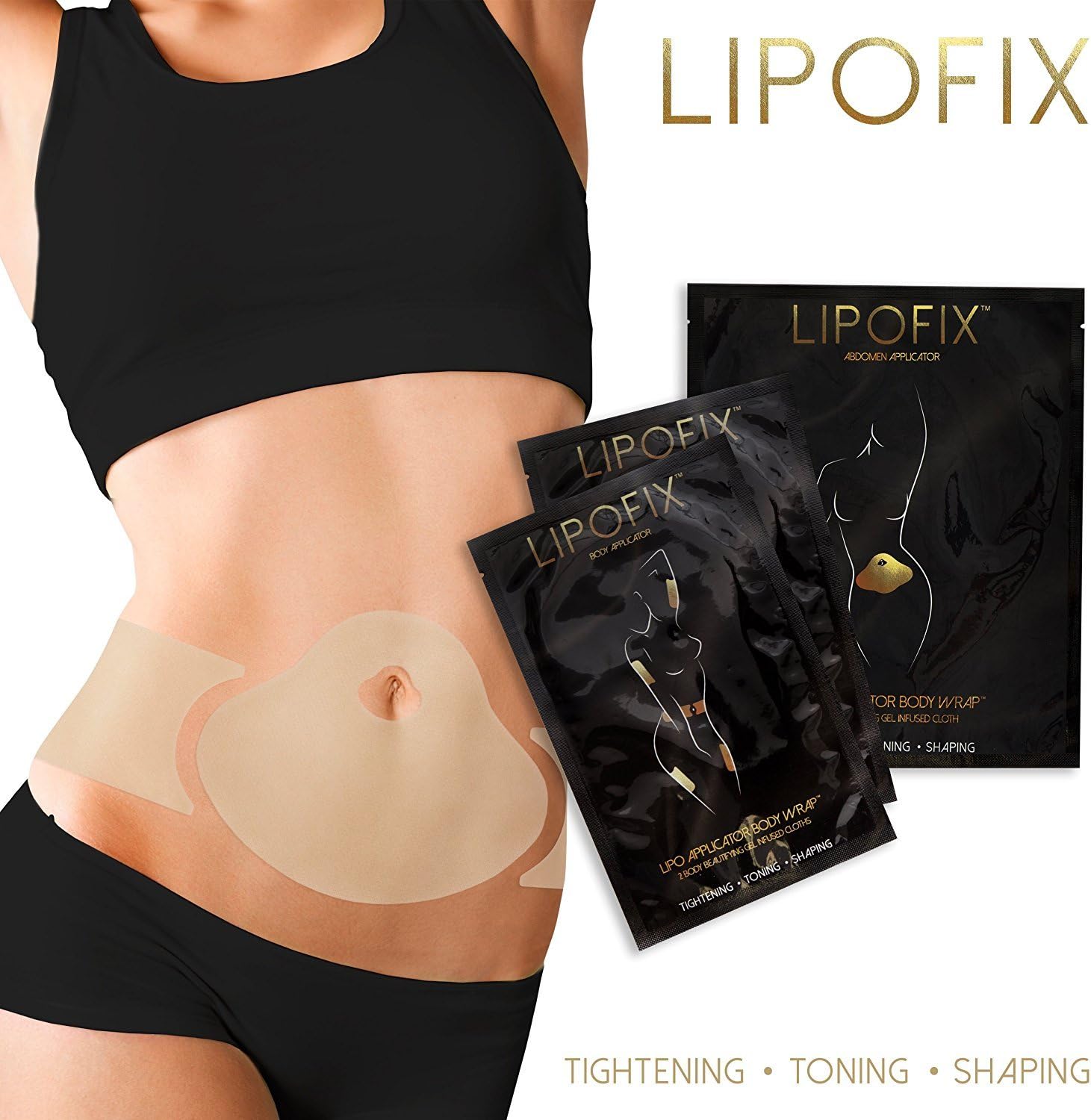 LipoFix Ultimate Body Wrap Lipo Applicator it works for Inch Loss Firming Contouring Shaping (12 Wraps (set))