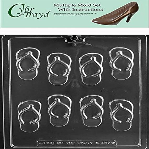 Cybrtrayd M247 – 6BUNDLE"Flip Flop sandalias" Chocolate Candy Mold