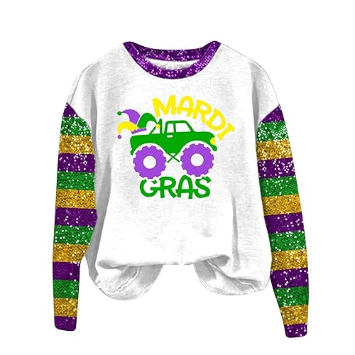 Mardi Gras Shirts for Women Long Sleeve Carnival Party Tops Mask