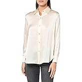 Club Monaco Womens Women's Silk Charmeuse Button Down Shirt