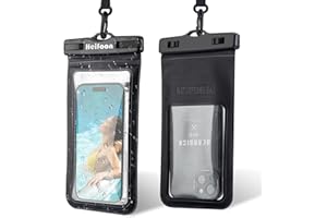 Heifoon Universal Waterproof Phone Pouch Cellphone Dry Bag Case with Lanyard for iPhone 15 14 13 12 Pro Max Xs Max XR X 8 7 6S Plus SE, Galaxy S22 S21 S20 S10 up to 7.0’’ Black