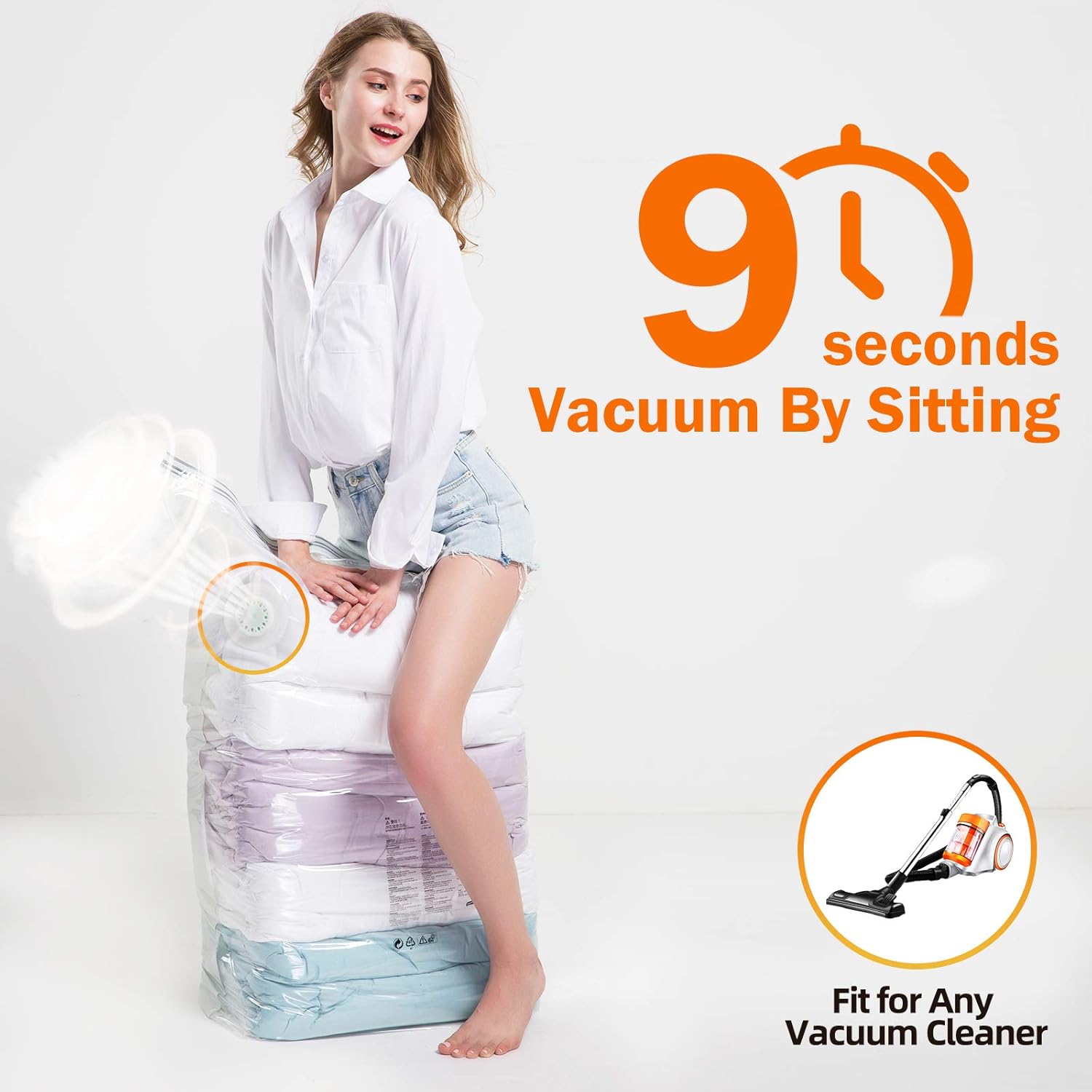 TAILI Extra Large Vacuum Storage Bags Cube 4 Jumbo Reusable Vacuum Pack Bags for Clothes Duvet Travel and Home Comforters Blankets Bedding Compression,Space Saver - Image 4
